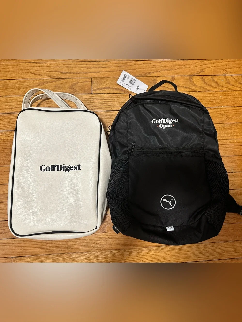 Brand New - White Golf Digest Shoe Bag + Black Cobra Backpack